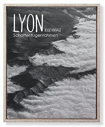 BIRAPA Lyon Keilrahmen für Canvas 60x80 cm in Beige Vintage, Rahmen für Leinwände, Leerrahmen für Leinwand, Schattenfugenrahmen für Keilrahmen, Leinwand Rahmen