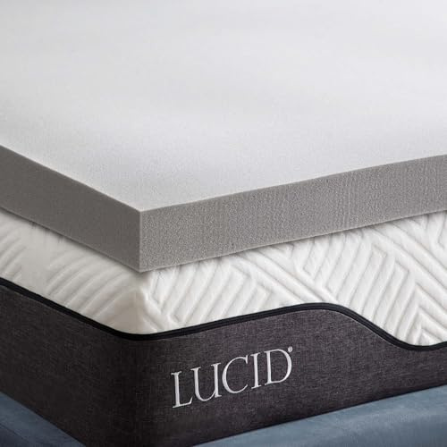 LUCID Topper 7,5 cm in memory foam gel rinfrescante e fibra di bambù, Matrimoniale, 160 x 200 cm