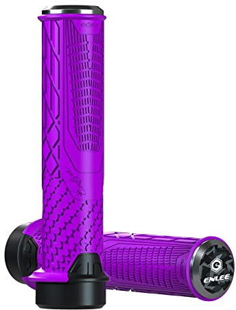 Fahrradgriffe 1Pair-Fahrrad-Silikon-Griffe MTB Mountain Road Bike Lenker Griffabdeckung Anti-Rutsch-starken Stützgriff Griffe Schlossbar-Ende Fahrradgriffe Ergonomisch (Color : Purple)