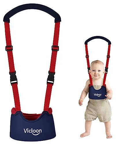 Vicloon Andador Arnés Tirantes con Correa de Bebé Arnés de Seguridad Bebé Walking Rings para Aprender A Andar Doble Función Doble Protección