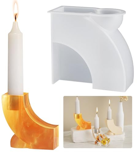 Kerzenhalter Silikonform Stabkerzen Kerzenhalter Gießform Silikon Kerzenständer Form Beton Gießform Stabkerzenhalter Silikonform Kerzen Kerzenhalter Gipsform Zementform DIY Epoxidharz Handwerk