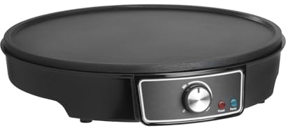 Electric Pancake Maker & Crepe Maker | Extra Large Cooking Surface | Non Stick, Easy Clean Up | Includes Utensils | Perfect for Pancakes, Crepes, Omelettes, Chapati, Roti