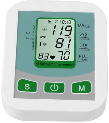 TOVINANNA Digitales Automatisches Armmanschetten Blutdruckmessgerät mit Sprachübertragung Lcd Display Pulsdetektor für Präzise Messung Leichtes Material Gesundheitsmonitor für Zuhause