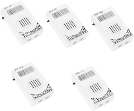 Hoement 5 Pièces Amplificateur Téléphonique Dispositif De Sonnerie De Téléphone Amplificateur Pour Sonnerie De Téléphone Amplificateur De Sonnerie Téléphonique Blanche Pp