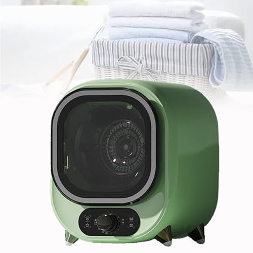 Spdazzleburst Asciugatrice a condensazione Portatile, Piccola asciugatrice ventilata, capacità 0,8 kg, per Uso su bancone o a Parete, compatta, Mini asciugatrice centrifuga,Green