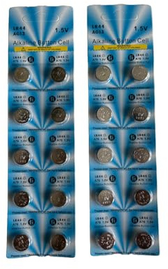 Sivitec 20 pilas alcalinas AG13 LR44 A76 para reloj, 1,5 V (20 baterías)