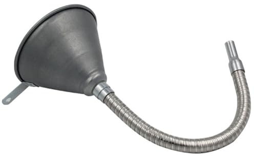 Entonnoir en métal avec filtre pour toutes les huiles, l'eau, les carburants diesel et autres liquides pour remplissage d'huile, entonnoir d'aide au remplissage, entonnoir de remplissage avec tamis,