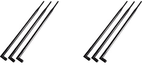 Pyugxab 2X 10DBi 2.4GHz 5GHz WiFi Booster Antena Omnidireccional RP-SMA para Router RT-AC66U RT-N66U RT-N16 AC1750