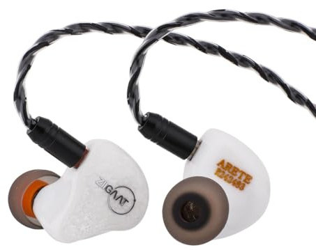 Linsoul ZiiGaat x Fresh Reviews Arete In Ear Monitor, 1DD+4BA Hybrid Earphone IEM, Wired Gaming Earbuds, Studio Monitor Tunning, With Detachable IEM Cable for Musician Audiophile (White)