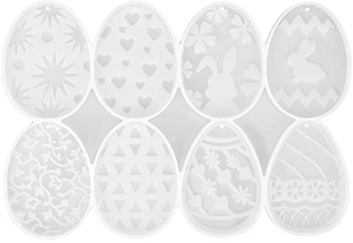 QTYQWC Moules en Silicone pour œufs de Pâques, Lapin, Lapin de Pâques, Fondant, en Forme d'œuf, Moule à gâteau, Chocolat, Porte-clés de Pâques, moules en Forme d'animaux pour la Cuisine, Outils de