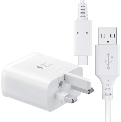 pluX Type C Charger Plug for Samsung Galaxy Z Flip 7 Z Fold 7 Z Flip 6 Z Fold 6 Z Flip 5 Z Fold 5 Z Flip 4 Z Fold 4 Z Flip 3 Z Fold 3 S20 FE S20 Lite A32 5G A12 M12 M21s M22 M31s M32 M51 Fast Adapter