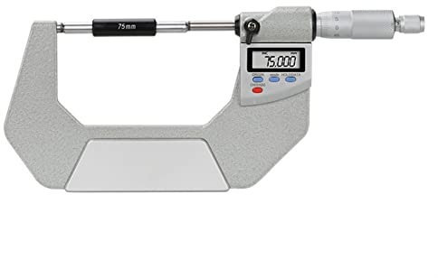 Micrometro, Micrometro IP65 0.001MM al di fuori del micrometro digitale esterno 0-25/50/75 / 100mm Acqua/a prova di olio Calibro elettronico misuratore,Strumento per meccanici di precisione(75-10