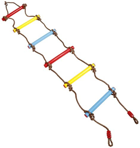 Toyvian Kletterseilleiter Für Junge Mädchen Verstellbare Kletterleiter Aus Pe-Material Sicherer Spielspaß Für Drinnen Und Draußen Für Baumhäuser Und Spielsets