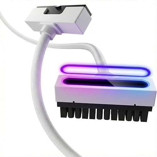 AsiaHorse Hydrus Rallonge PSU 24 Pin, Câble ATX 24 Broches 30 cm avec Connecteur 90°, Câble PC Gainé 18AWG, Sync ARGB 5V 3 Broches, Blanc