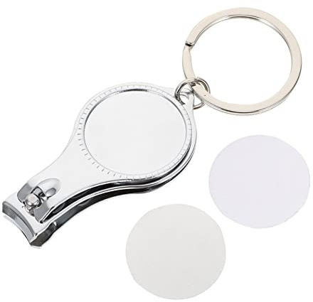 HORIALENCE Lot de 2 Porte-clés Multifonctionnels en Métal Format Compact Coupe-ongles Portable Transfert Thermique pour Usage Personnel et Présent
