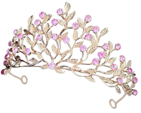 Beaupretty Diadema Con Gemas De Imitación Tiara De Boda Para Fiesta Adorno Nupcial Para Mujer