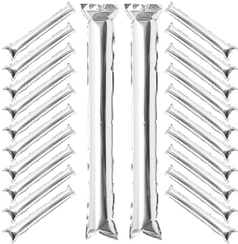 GLEAVI 24pcs Inflatable Cheering Sticks Noise Makers Portable Clappers for Sports Events Concerts Parties Reusable Boom Noise Sticks for Football Basketball Games