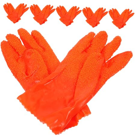 Operitacx 6 Pairs Heavy Duty Drain Cleaning Gloves Abrasion Resistant Flexible Mitts for Plumbers and Industrial Use for Cleaning Garbage Cans and Washing Tasks