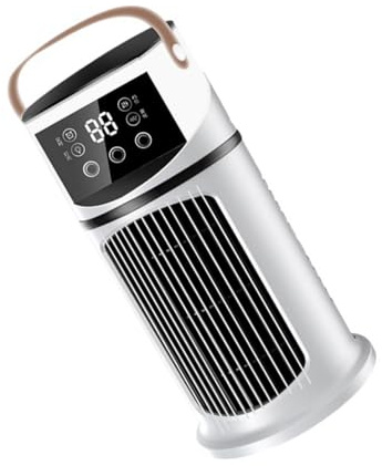 Fazvncv Ventilateur de climatisation portable avec 9 vitesses, minuteur LED pour la maison, le bureau, l'extérieur, la chambre à coucher