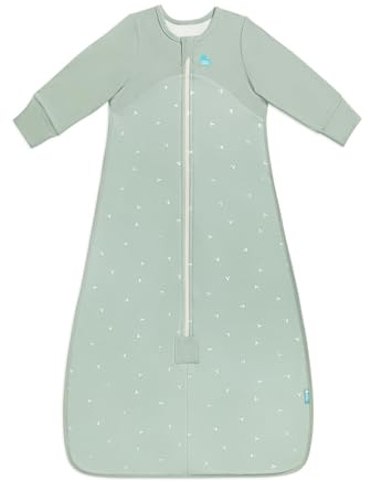 Love To Dream™ Schlafsack, 6–18 Monate – Olivgrün | Langärmlig, tragbare Decke | Integrierte Steppdecke | 1,5 Tog, ideal ganzjährig 18–22 °C | Maschinenwaschbar, Fleece & Reißverschluss