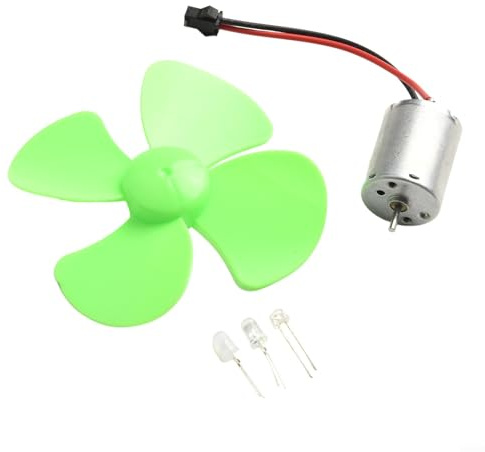 Zilimontt Mini Wind Turbine Motor Kit with Blades for for DIY Wind Power Generation, 12V Generator Model for for Alternative Energy Projects and Educational Experiments,(Without Blub)