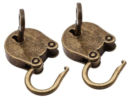 Vintage Jewelry Case Latch 2pcs Antique Green Zinc Alloy | Rust Proof Finish, Smooth Surface, Decorative Detail, for Wine Case and Souvenir Case