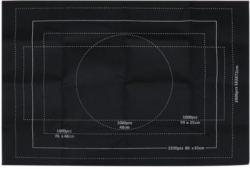 FUNNETOYU Tapis de Puzzle en Feutre Noir 80X118 CM Compatible Puzzles Jusqu’À 2000 Pièces Tapis Enroulable Tube Gonflable et 3 Bandes de Fixation Couverture de Rangement Pratique pour