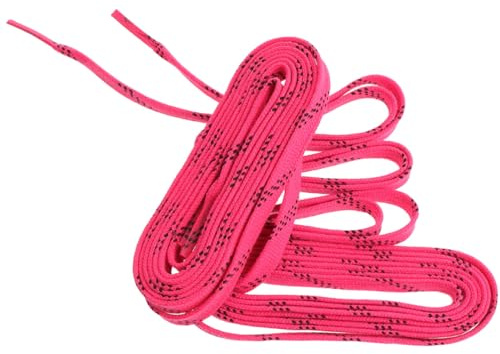 Angoily Gewachste Schnürsenkel für Eishockey Schlittschuhe Pink 1 Paar | Robuste gewachste Schnürsenkel für Eishockeyschuhe, reißfest, wasserabweisend, sicherer Halt beim Wintersport Pink 1 Paar