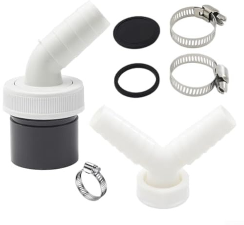 MeevrgR Juego de accesorios de manguera de lavadora y accesorios de drenaje, adaptadores de manguera de drenaje de PVC de 30 mm y 40 mm para instalación de lavadora y fontanería