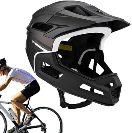 Full Face -Hjälm |Hjälm För Herrar Och Kvinnor Vuxna | Justerbar Skyddshjälm Med Ventileringshål För Cyklister - Till Vuxna Ryttare Och Även Nybörjare