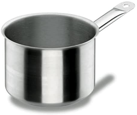 LACOR 50225 - Cazo Recto Alto Chef Classic 24cm Acero Inoxidable | En acero inoxidable, para salsas, leche y raciones pequeñas; ideal para cocina profesional y uso diario en casa