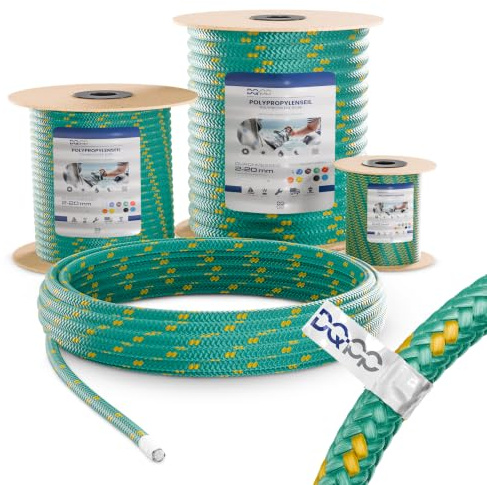 30m POLYPROPYLENSEIL 5mm GRÜN Traglast bis 244 kg Flechtleine Textilseil Leine Schnur Rope Kunststoffseil Polyseil geflochten