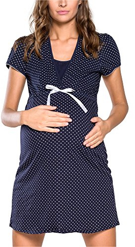 Italian Fashion Camison Lactancia Hospital | Ropa Premama Embarazada | Ropa Embarazada Mujer con Lazo | Camison Hospitalario Mujer | Bata Maternidad Hospital S-XXL