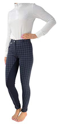 HyPERFORMANCE Harby Reithosen - Marineblau Kariert, 24