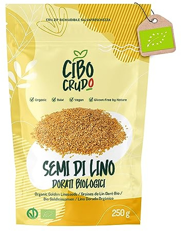 Graine de Lin Doré Bio - 250g. Graines de Lin Bio Riche en Fibres Oméga 3 et Sels Minéraux. Organic Flax seeds.