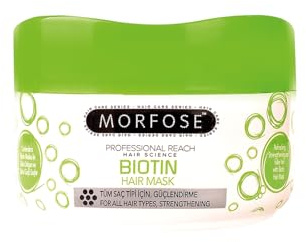 Morfose Biotin Haarmaske 500ml - Haarpflegemaske - Volleres und kräftigeres Haar mit revitalisierendem Biotin - Für alle Haartypen
