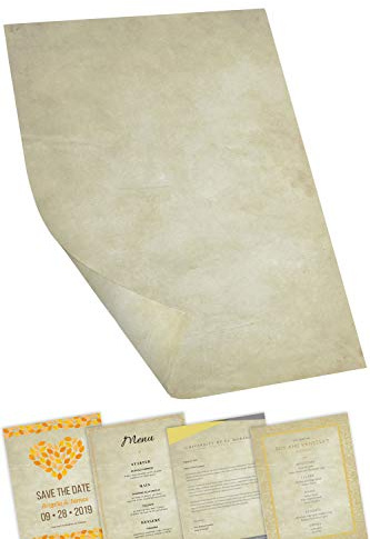 Astra Print Claudius Parchment Effect Certificate Paper A4, 60 Sheets | 100GSM textured, double-sided, printer friendly. For calligraphy, diplomas, awards, spells, writing & craft projects
