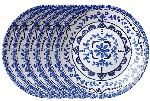 Corelle 6-Piece Chip Resistant Appetizer Plates, Glass, Portofino