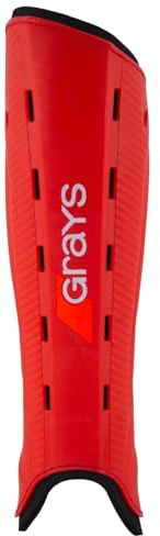 Grays G600 Unisex Jugend Schienbeinschutz, Rot/Schwarz, S