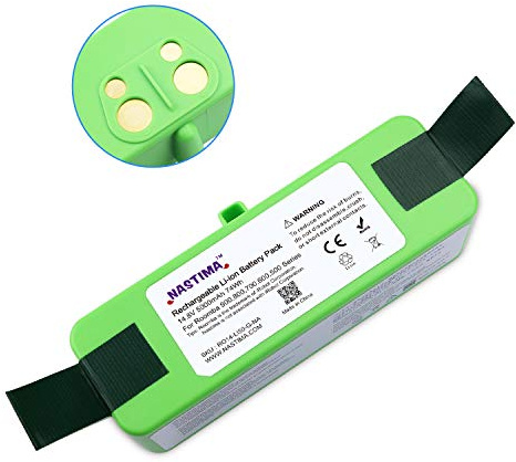 NASTIMA 14,8V 5000mAh Li-Ion Batería para iRobot Roomba 900 800 700 600 | Batería de Iones de Litio para iRobot Roomba 985 960, 895 890 880 870 860, 790 780 770 760, 695 690 680 675 650 640 620 614