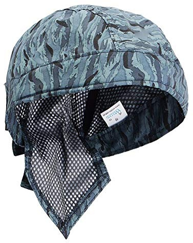 Gorras de soldadura, lavable y cómodo, seguro y resistente al fuego, bufanda elástica de protección para la cabeza, protección de la cabeza, bandana de soldadura para soldadores, azul, 30x15cm