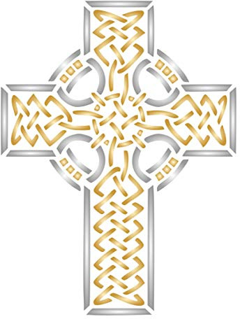 Schablone mit keltischem Kreuz, 7,62 x 10,16 cm (S) – Stencil Company Original keltische Druiden religiöse ethnische Tribal Knotwork