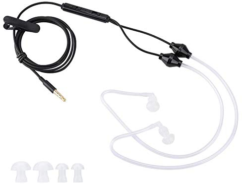 Ecouteur Air Tube, YOUTHINK Écouteurs à Tube d'air Anti-rayonnement 3.5mm Air Tube Acoustique écouteur Microphone écouteur avec Bouton PTT à Une Touche pour téléphone Portable