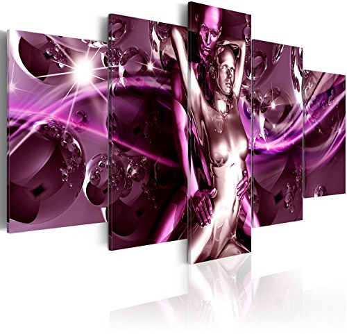 B&D XXL - Akustikbild 225x112 cm Bilder mit Akustikschaumstoff Hochleistungsschallabsorber Schallschutz Leinwandbild XXL 5 tlg Wandbild h-A-0070-b-p