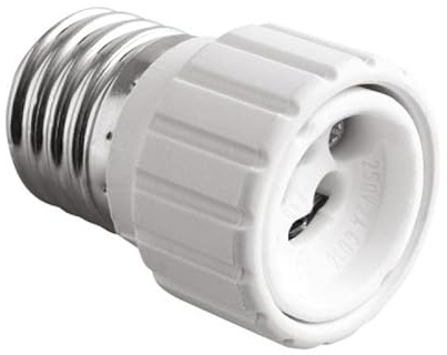 GTV E27 auf GU10 Lampenfassung Konverter Fassung Lampensockel Adapter Lampenadapter für LED Halogen und Energiespar Leuchtmittel