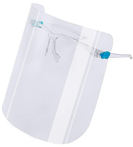 ALBERT AUSTIN Spectacle Face Shield - Protective Shield Visor - Glasses Transparent Face Visor Resistant to Prevent Splash