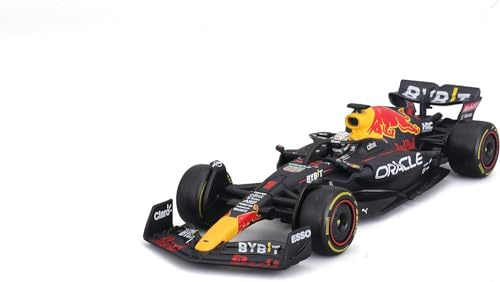 Bburago F1 Red Bull RB18 (2022): Modellbil i skala 1:43, 1 Max verstappning, med förare, hårt fodral, blå (18-38062V)