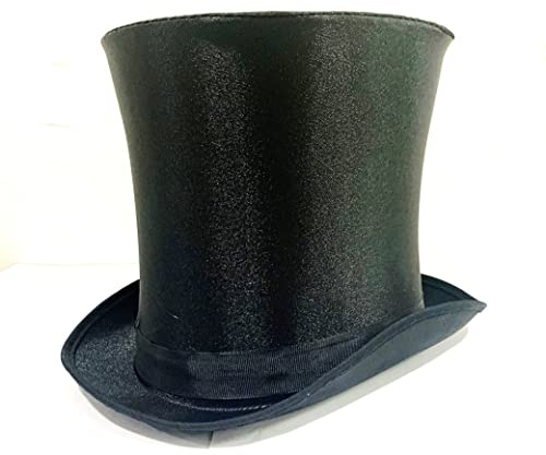 STYLEX Tall Top Hat Bell Hat Halloween Fancy Dress Steampunk Victorian (Black)