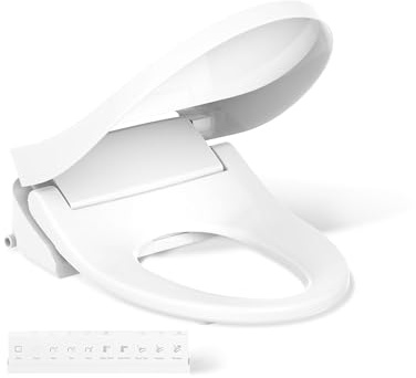 Kohler 28119-0 Bidet Seat with Remote Featuring Spa and 3D wash Modes, Elongated, White