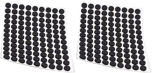 Adsamm® / 108 x Antirutsch Pads aus EPDM Zellkautschuk/Schwarz/Ø 10 mm/rund/selbstklebend/Top-Qualität (2.5 mm) (Packung mit 2)